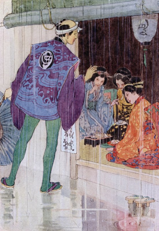 Illustratie voor Het Verhaal van De Mikado (kleur litho) door Alice Bolingbroke (after) Woodward