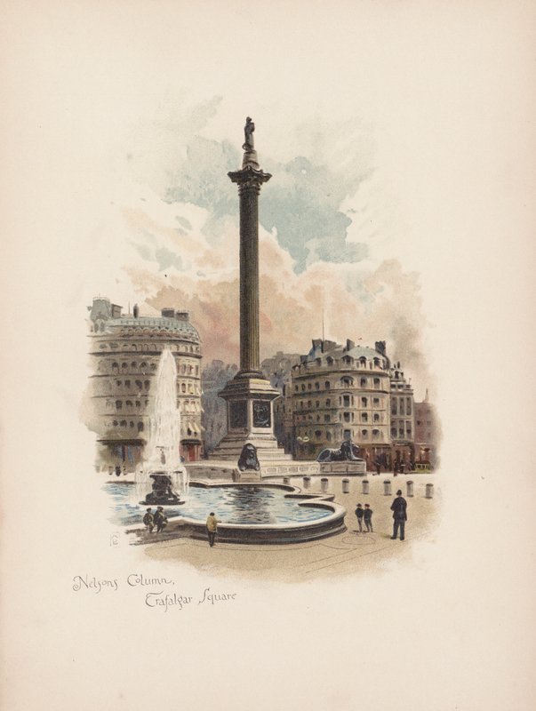 Bekend Londen: Nelsons Column, Trafalgar Square door Allan F. Barraud