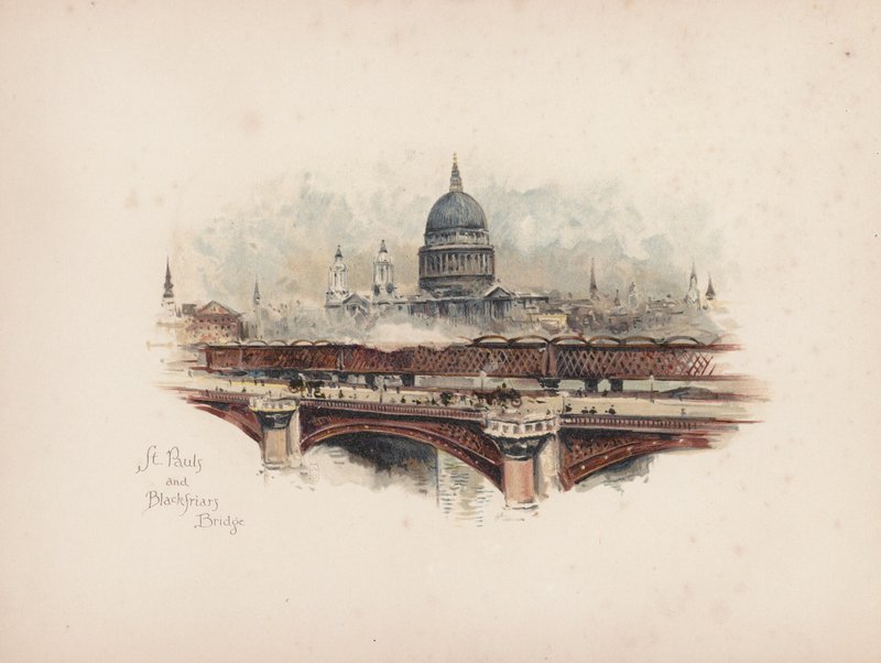 Bekend Londen: St. Pauls en Blackfriars Brug door Allan F. Barraud