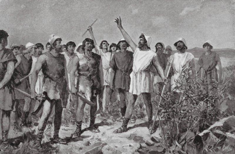De opstand van de Heloten in Sparta, 464 v.Chr. door Allan Stewart