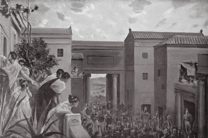 Thebaanse nachtelijke aanval op Plataea 441 v.Chr. door Allan Stewart
