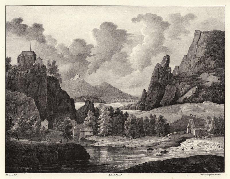 Landschap door Allart van Everdingen