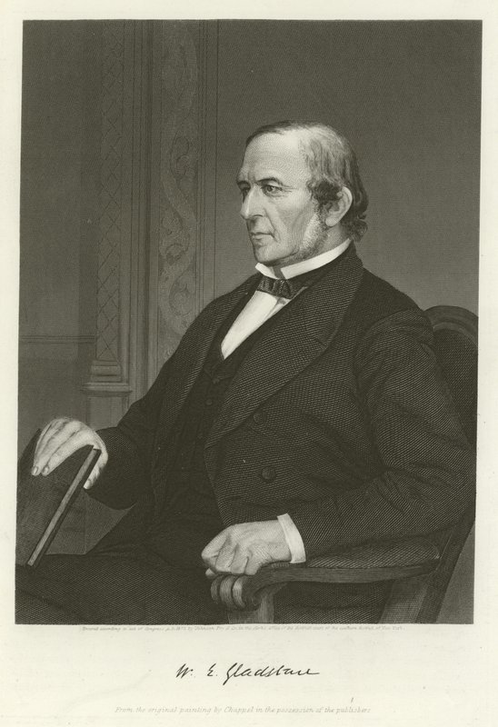 William Ewart Gladstone, Britse liberale politicus door Alonzo Chappel