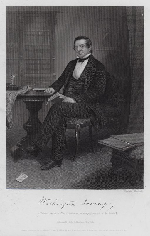 Washington Irving door Alonzo (after) Chappel