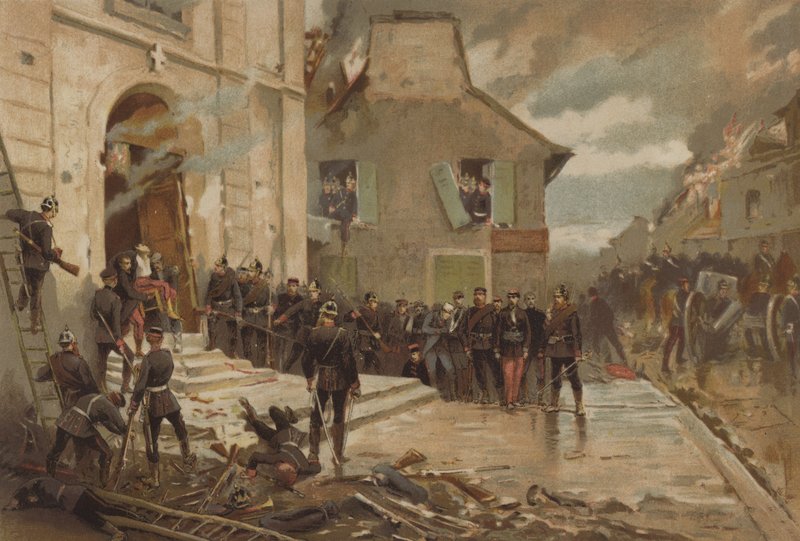 Le Bourget, 30 oktober 1870 door Alphonse Marie de Neuville