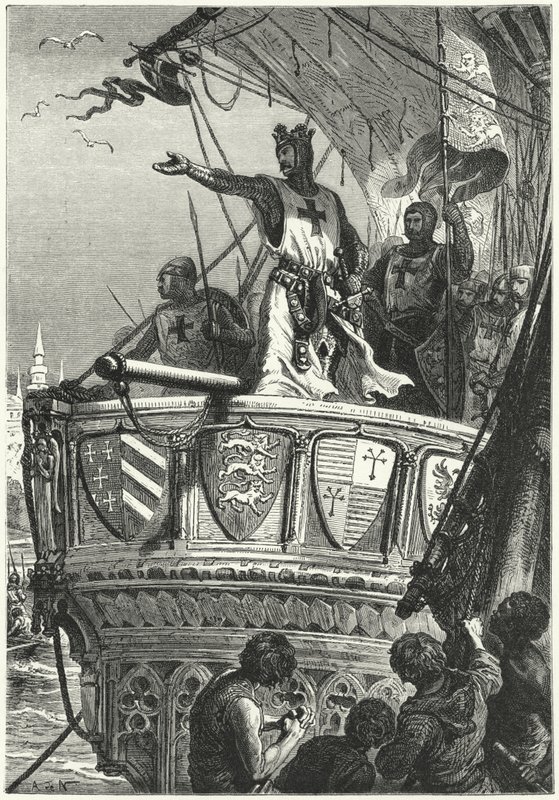 Terugkeer van de kruisvaarders uit Palestina door Alphonse Marie de (after) Neuville