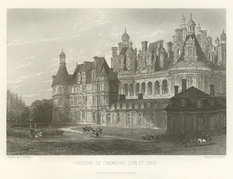 Kasteel van Chambord-Loir-et-Cher door Alphonse Marie de Neuville