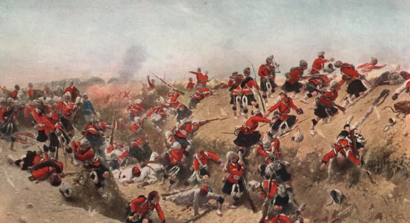 Bestorming van Tel el Kebir door de Black Watch, Egypte, 1882 door Alphonse Marie de Neuville