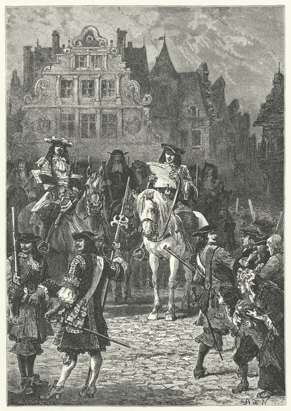 Proclamatie van de herroeping van het Edict van Nantes door Lodewijk XIV, 1685 door Alphonse Marie de after Neuville
