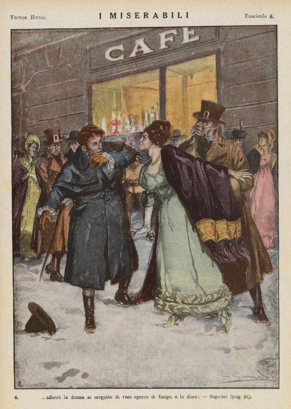 Illustratie voor Les Miserables door Victor Hugo door Ambrogio Lombardi