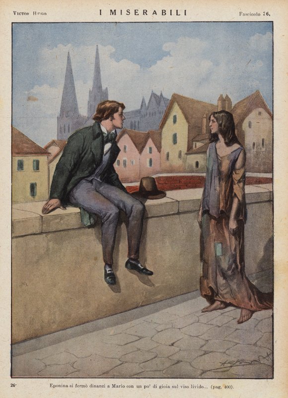 Illustratie voor Les Miserables door Victor Hugo door Ambrogio Lombardi