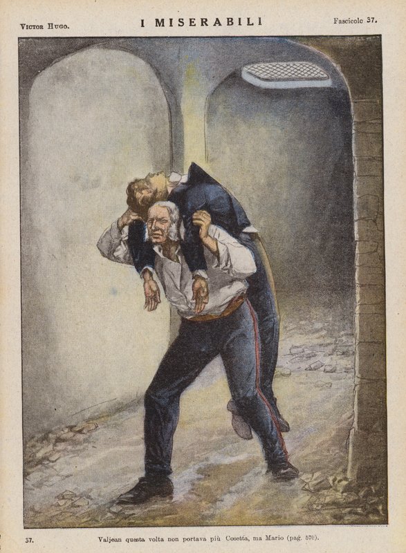 Illustratie voor Les Miserables door Victor Hugo door Ambrogio Lombardi