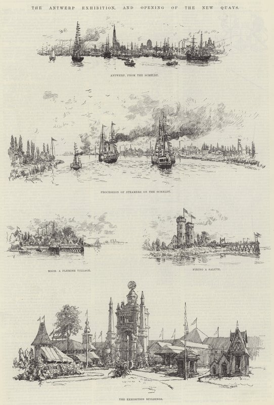 De tentoonstelling van Antwerpen en de opening van de nieuwe kades door Amedee Forestier