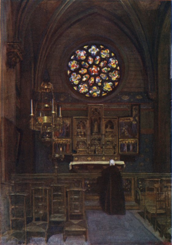 De kathedraalkapel van St Joseph, Antwerpen door after Amedee Forestier