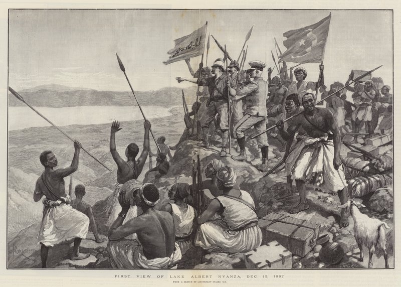 Eerste Uitzicht op het Albert Nyanza Meer, 13 december 1887 door Amedee Forestier