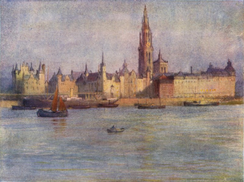 De rede vanaf de Tete de Flandre, Antwerpen door after Amedee Forestier