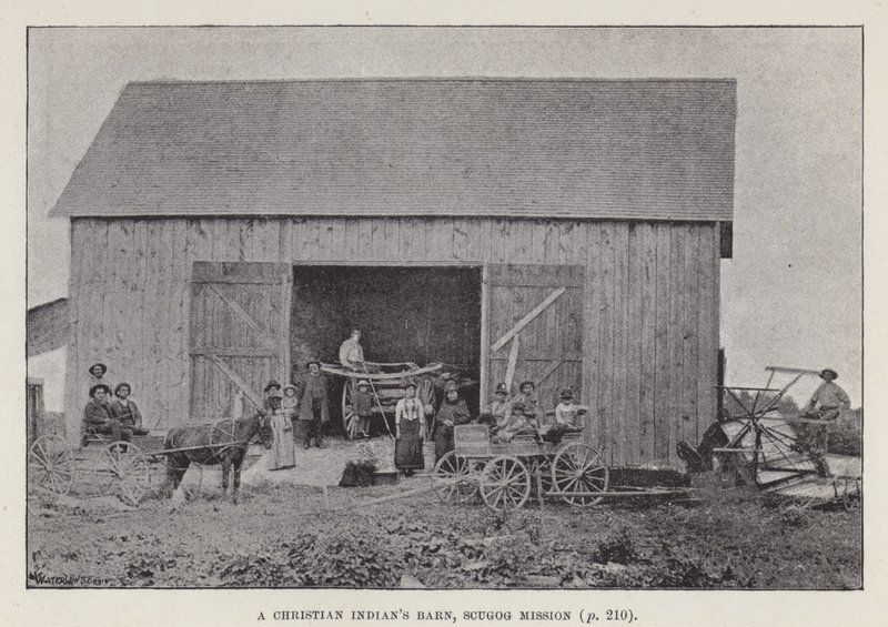 De schuur van een christelijke indiaan, Scugog missie door American Photographer (after)