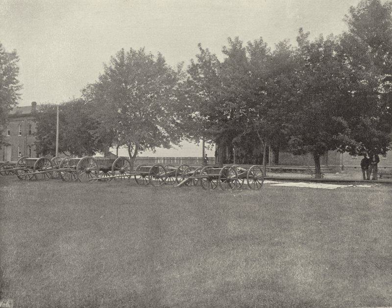 Batterij bij Fort Omaha, Nebraska door American Photographer (after)