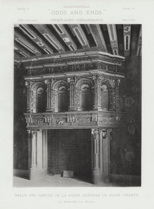 Open haard: Wachtkamer van de Koningin, Chateau De Blois, Frankrijk door American Photographer (after)