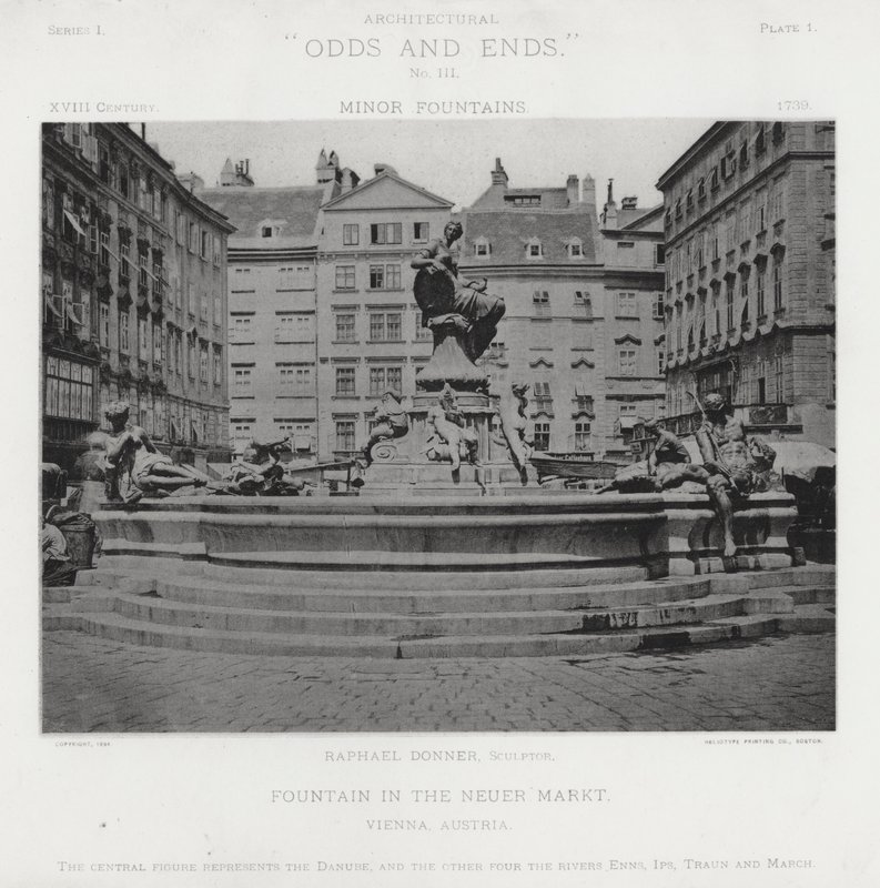 Fontein op de Neuer Markt, Wenen, Oostenrijk door American Photographer (after)