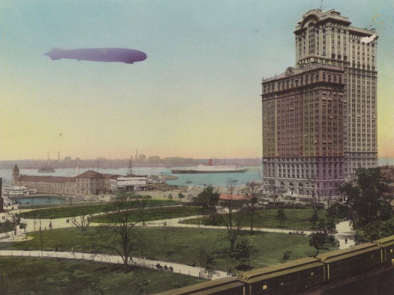 New York: Pier No 1, North River; Battery Park en Whitehall Building door American Photographer (after)