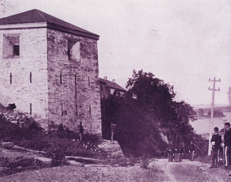 Oude Fort Snelling, aan de Mississippi-rivier door American Photographer (after)