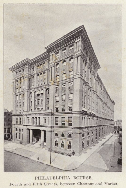 Philadelphia: Philadelphia Bourse, Fourth en Fifth Streets, tussen Chestnut en Market door American Photographer (after)