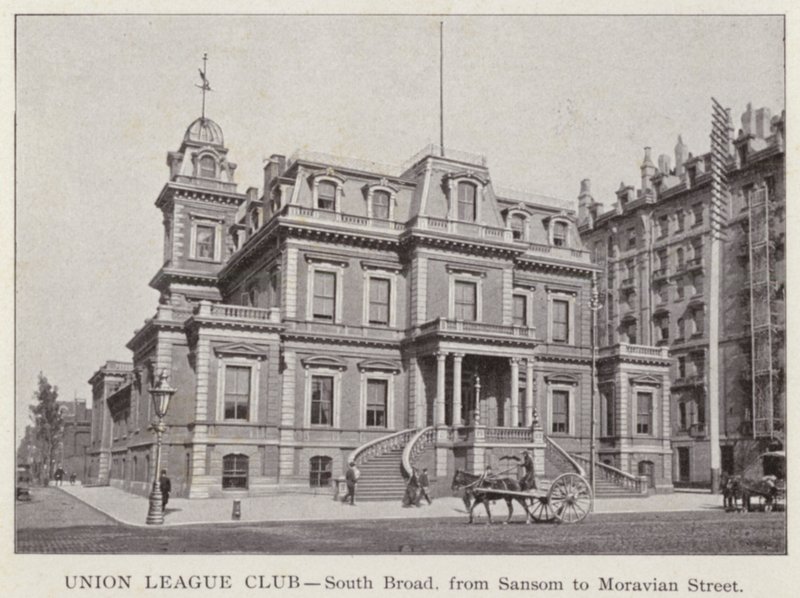 Philadelphia: Union League Club, South Broad, van Sansom tot Moravian Street door American Photographer (after)