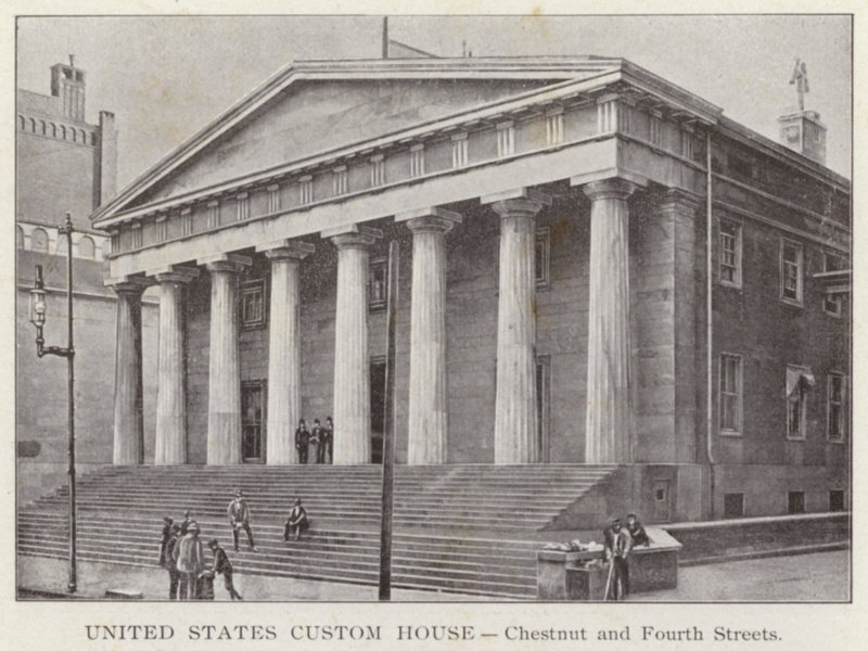 Philadelphia: United States Custom House, Chestnut en Fourth Streets door American Photographer (after)