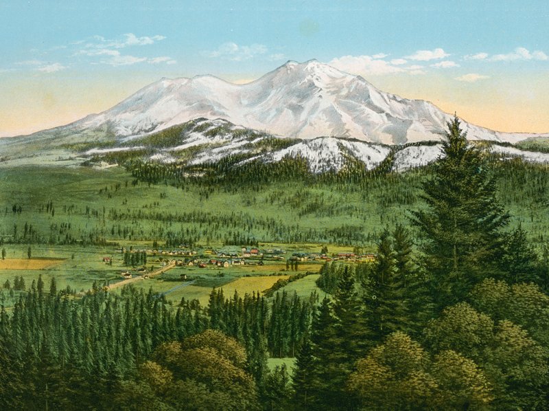 Sisson aan de Basis van Mount Shasta door American Photographer (after)