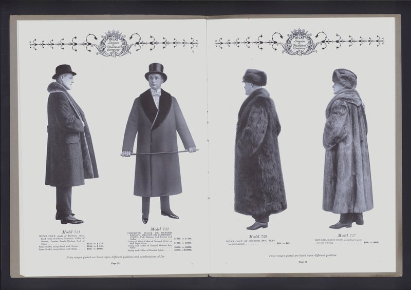 Twee-pagina spreiding uit The Theater of Fur Fashion door American Photographer (after)