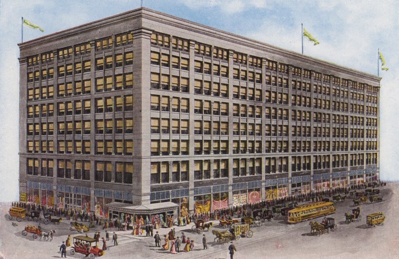 Chicago: Siegel, Cooper and Co, State and Van Buren Streets (kleurenfoto) door American Photographer