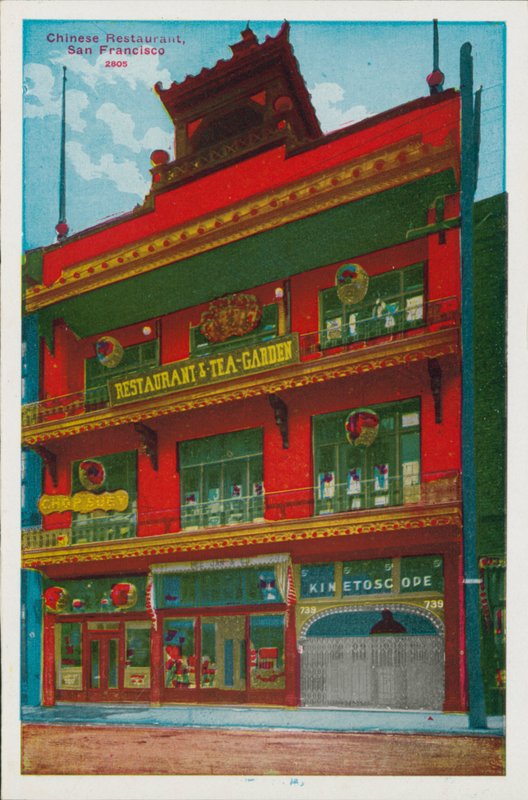 Chinees Restaurant, San Francisco (gekleurde foto) door American Photographer