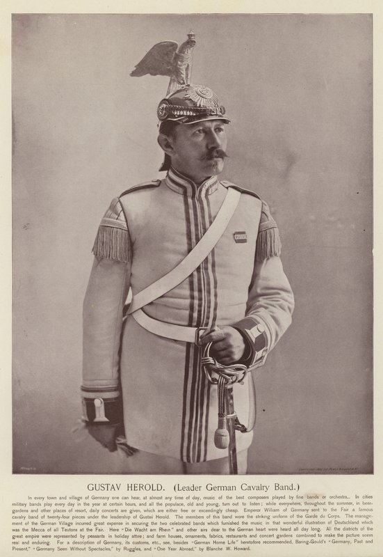 Gustav Herold, Leider Duitse Cavalerieband door American Photographer