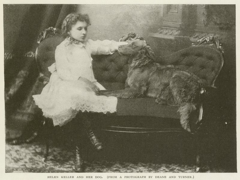 Helen Keller en haar hond door American Photographer