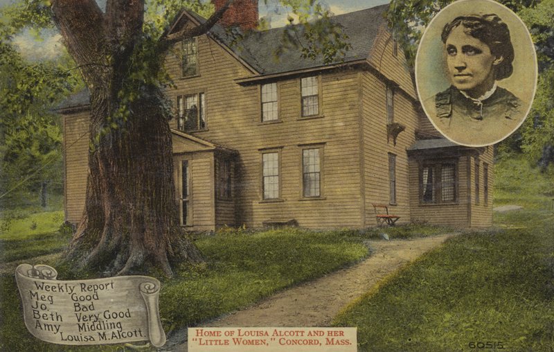 Huis van Louisa M Alcott en haar Little Women, Concord, Massachusetts, VS (kleurenfoto) door American Photographer