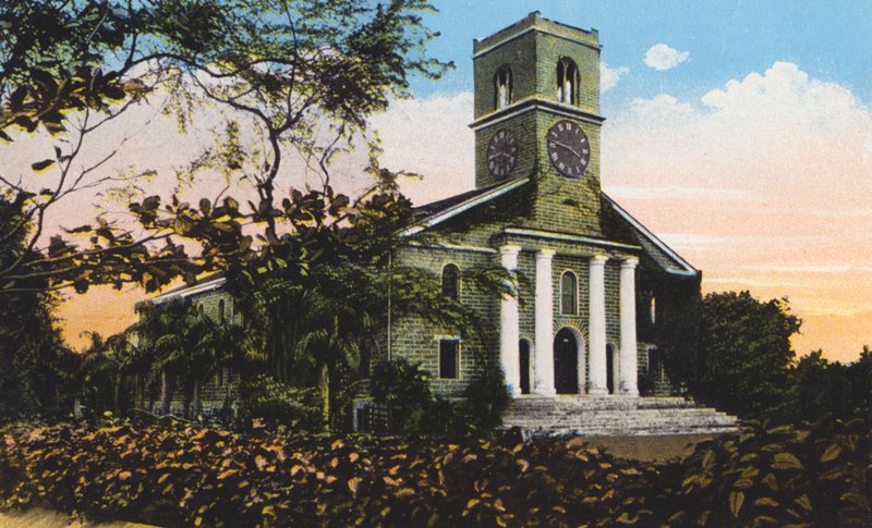 Kawaihao-kerk, Honolulu (kleurenfoto) door American Photographer