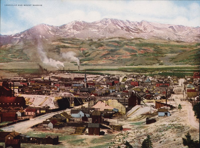 Leadville en Mount Massive (kleurenfoto) door American Photographer
