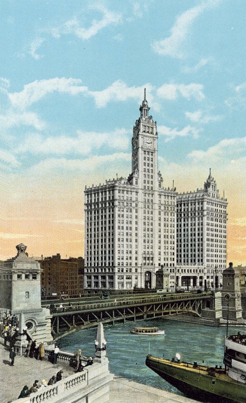 Michigan Boulevard, Brug en Wrigley Building door American Photographer