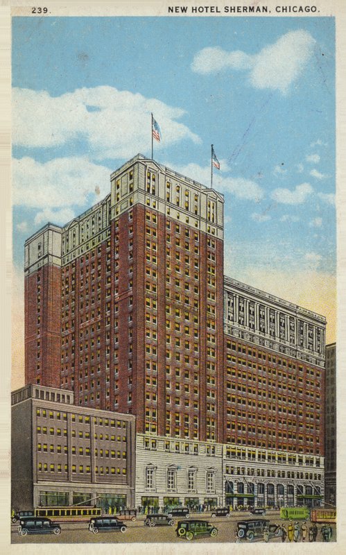 Nieuw Hotel Sherman, Chicago, Illinois, VS (gekleurde foto) door American Photographer