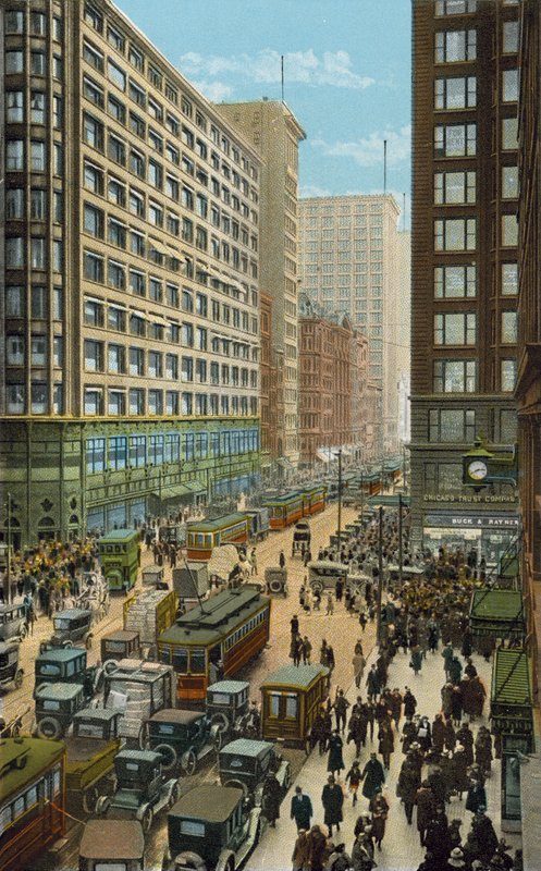 State en Madison Streets, Drukste Hoek ter Wereld door American Photographer