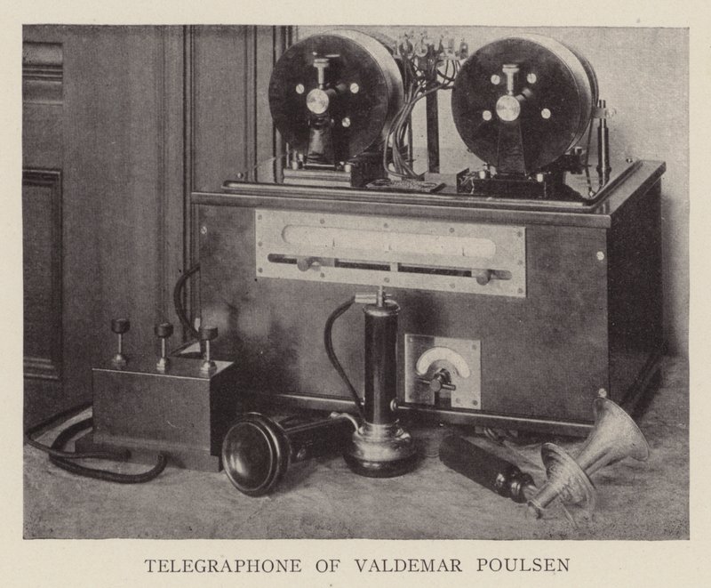 Telegrafeer van Valdemar Poulsen (z/w foto) door American Photographer