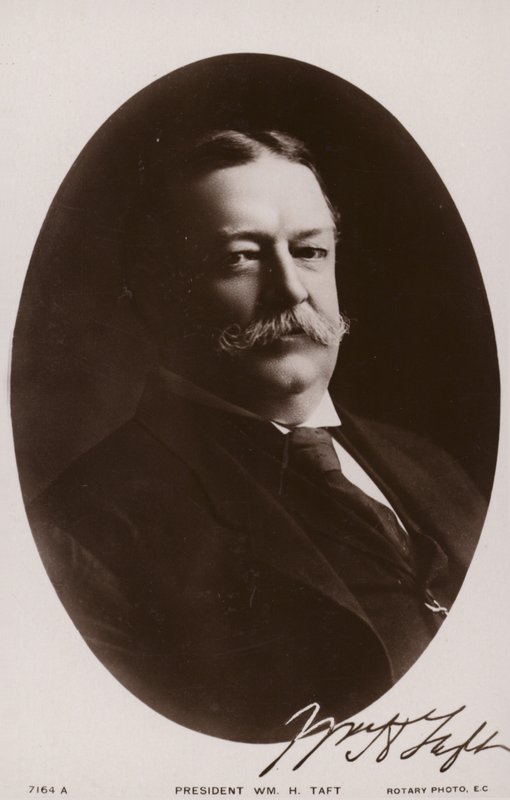 William Howard Taft (z/w foto) door American Photographer