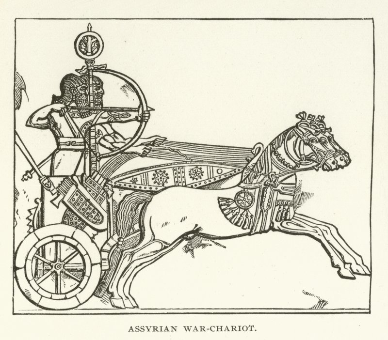 Assyrische oorlogswagen door American School