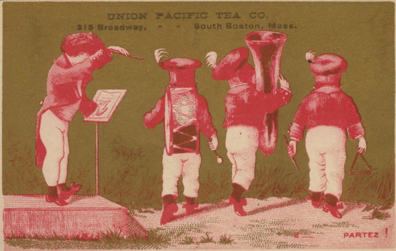 Band, reclame voor de Union Pacific Tea Co, South Boston door American School