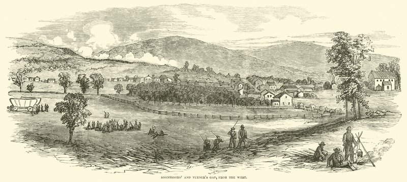 Boonesboro en Turners Gap, vanuit het westen, september 1862 door American School