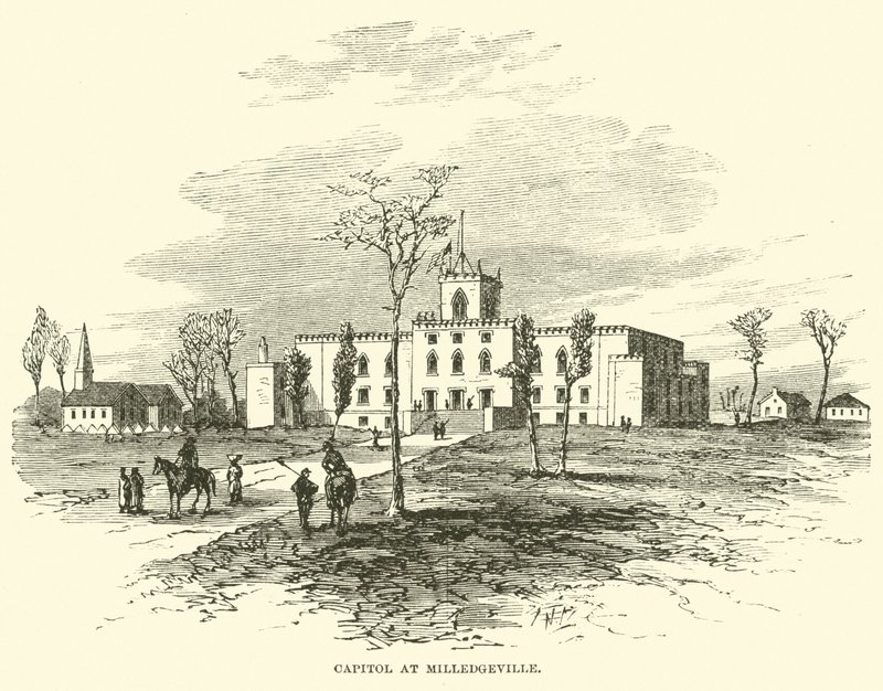 Capitool in Milledgeville, november 1864 door American School