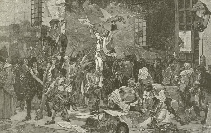 Inname van de Bastille, geschilderd door Francois Flameng door American School