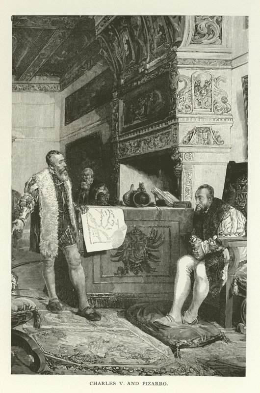 Karel V en Pizarro door American School