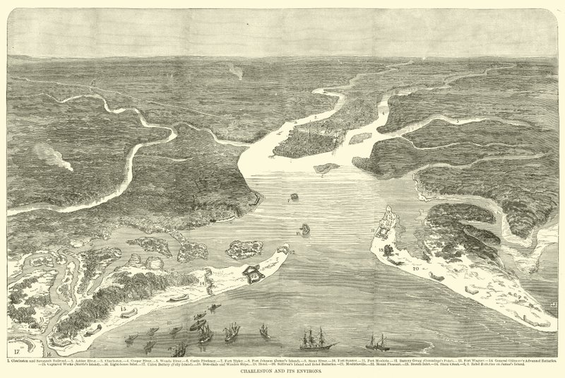 Charleston en zijn omgeving, juli 1863 door American School